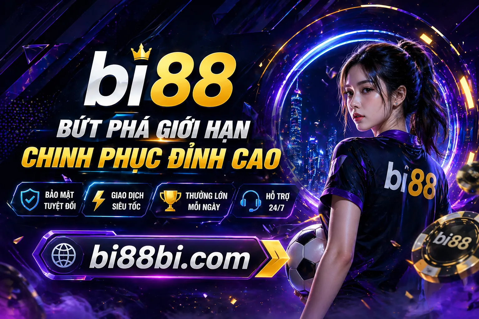 Sân vận động bóng đá với logo CM88 khuyến mãi